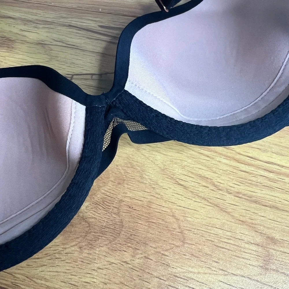 Soma Bodify‎ Demi Bra Size 32B Black Underwire Flex Mesh Detail 79984 NEW